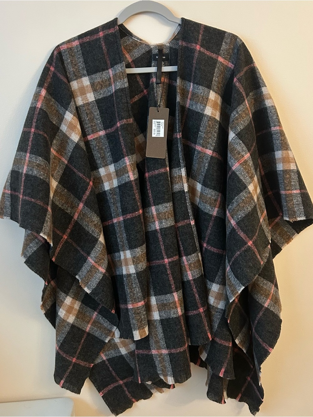 Plaid Poncho Sweater - Picture 7 of 7